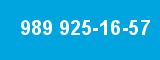 989 925-16-57 989 925-16-57